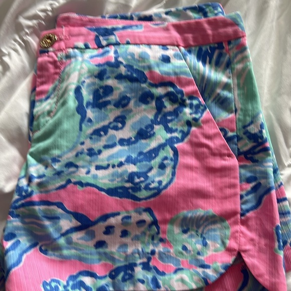 Lilly Pulitzer Adie Shorts Pink Pout Barefoot Princess - Picture 3 of 4